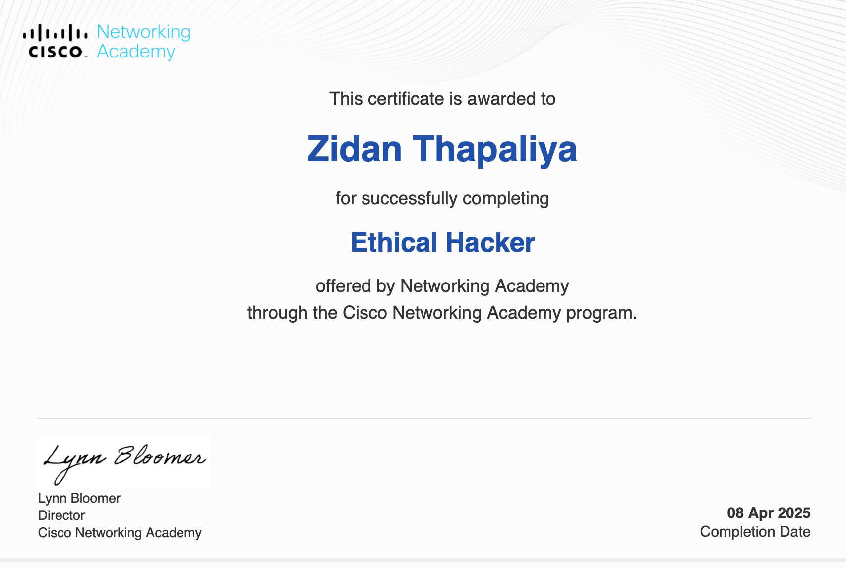 Certificate 3